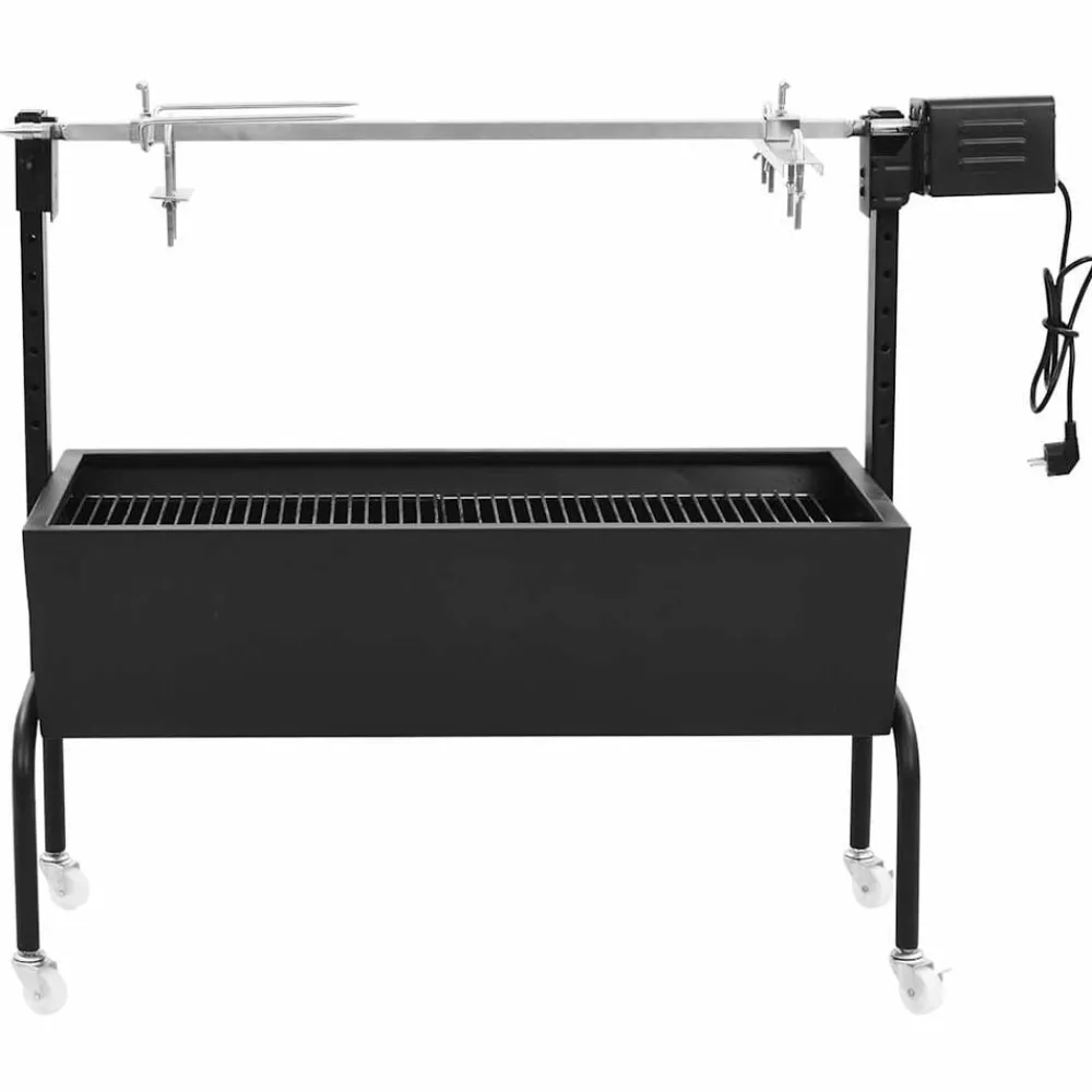 Keuken & Eetkamer*vidaXL BBQ draaispit elektrisch roestvrij staal