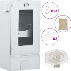 BBQ-rookoven met koude rookgenerator gegalvaniseerd staal>vidaXL Outlet