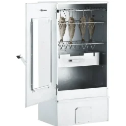 Keuken & Eetkamer*vidaXL BBQ-rookoven met koude rookgenerator gegalvaniseerd staal