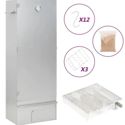 BBQ-rookoven met koude rookgenerator gegalvaniseerd staal>vidaXL Online