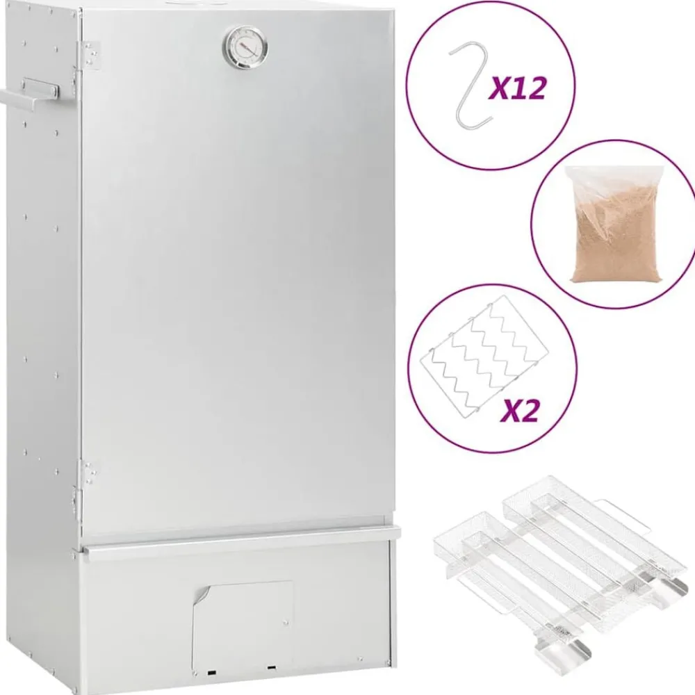 BBQ-rookoven met koude rookgenerator gegalvaniseerd staal>vidaXL Clearance
