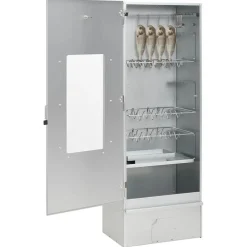 Keuken & Eetkamer*vidaXL BBQ-rookoven met koude rookgenerator gegalvaniseerd staal