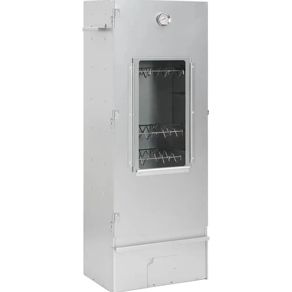 Keuken & Eetkamer*vidaXL BBQ-rookoven met koude rookgenerator gegalvaniseerd staal