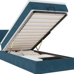 Bed poef met matras en LED's 80x200 cm fluweel>vidaXL Sale
