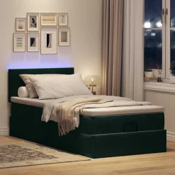 Bed poef met matras en LED's 80x200cm fluweel><noscript><img width=