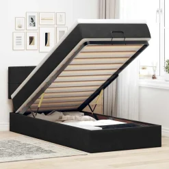 Bed poef met matras en LED's 80x200 cm fluweel>vidaXL Online