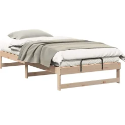 Bedframe Bruin 100 x 200 cm Massief grenenhout>vidaXL Clearance