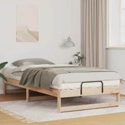 Bedframe Bruin 100 x 200 cm Massief grenenhout>vidaXL Clearance