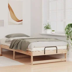 Bedframe Bruin 100 x 200 cm Massief grenenhout><noscript><img width=