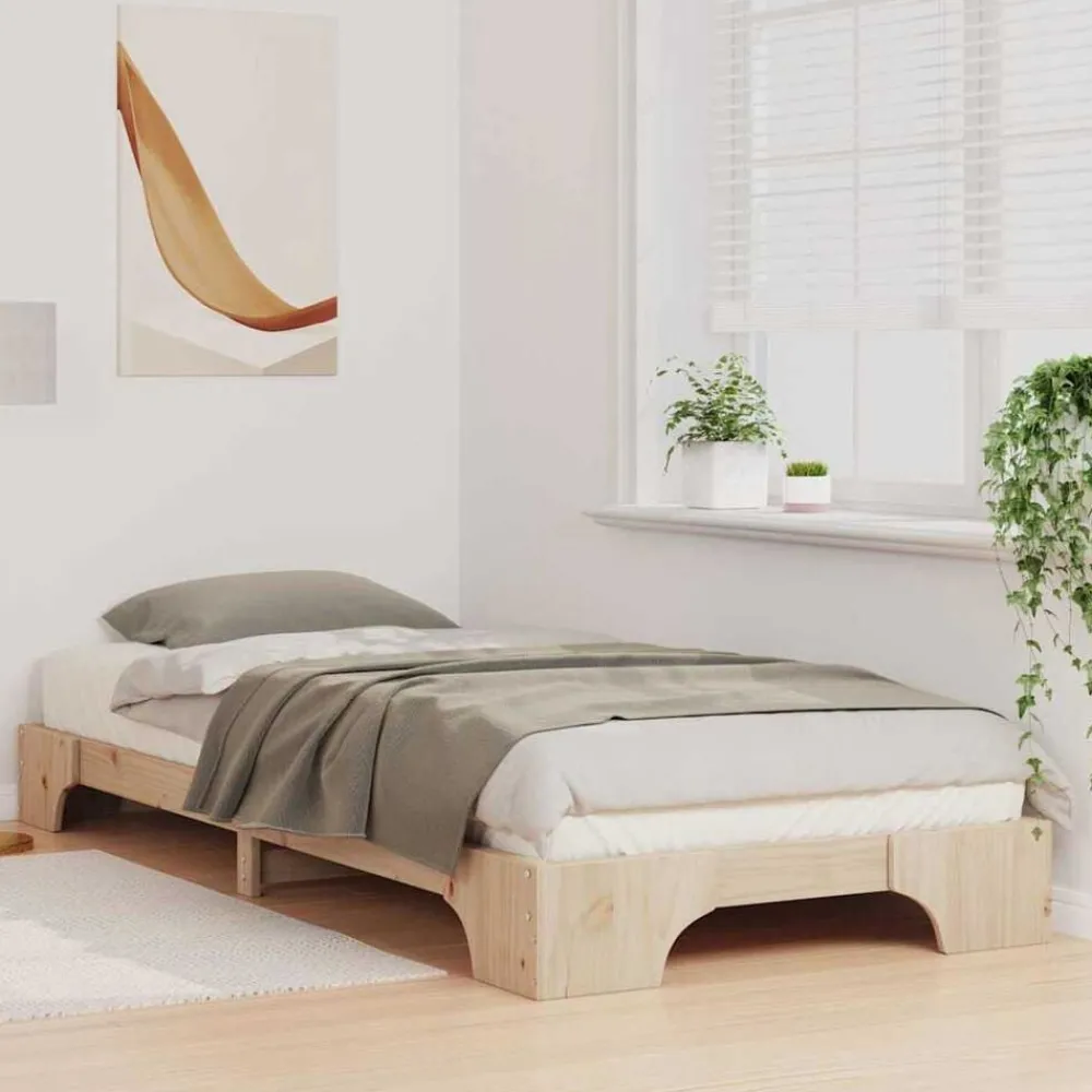 Bedframe Bruin 80 x 210 cm Massief grenenhout>vidaXL Outlet