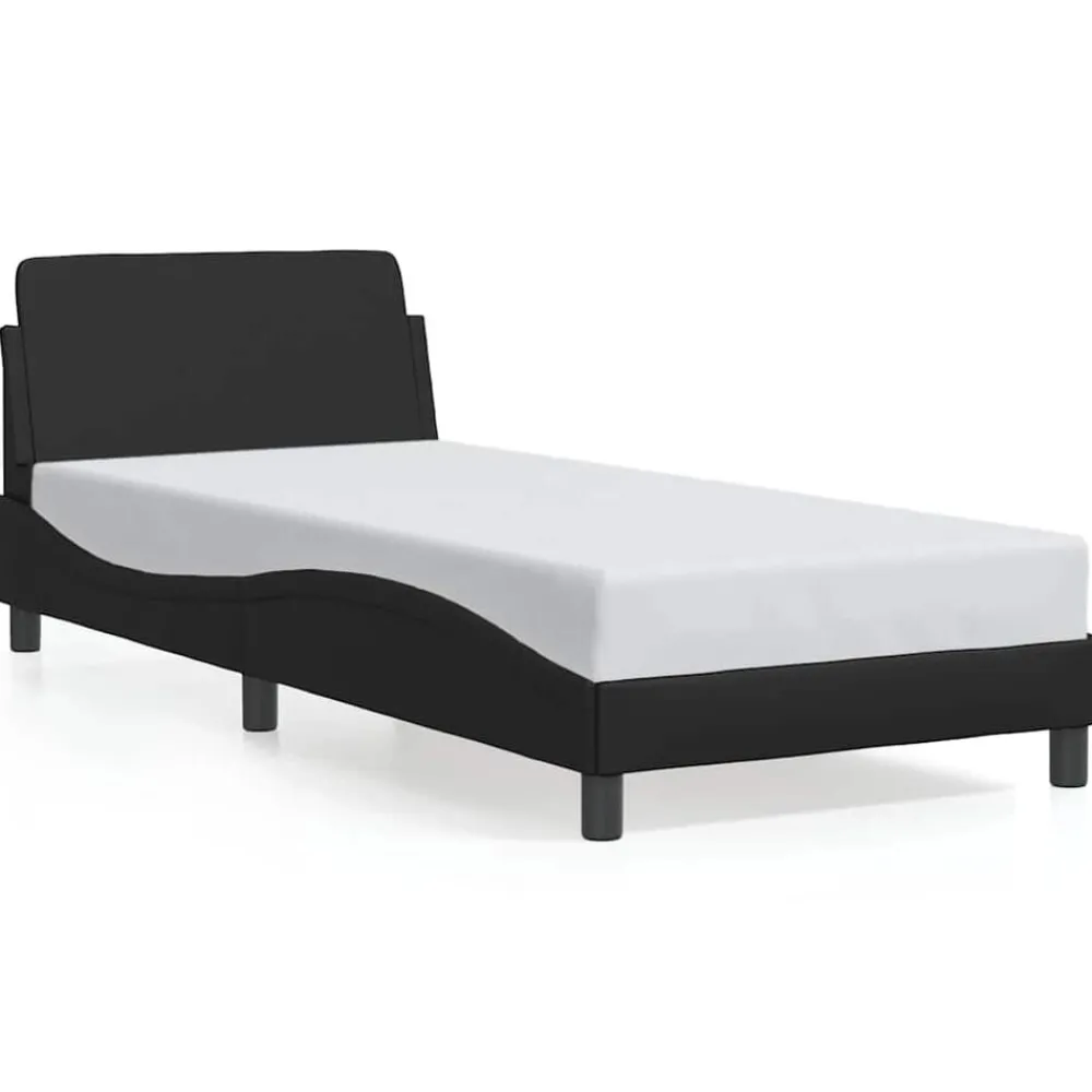 Bedden & Accessoires*vidaXL Bedframe "Dover" kunstleer 80x200 cm Zwart