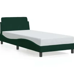 Bedden & Accessoires*vidaXL Bedframe "Dover" 80x200 cm fluweel Donkergroen