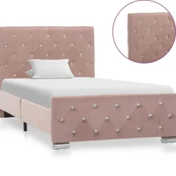 Bedframe fluweel 90x200 cm><noscript><img width=