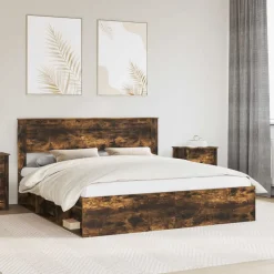 Bedframe 200 x 200 cm Massief grenenhout>vidaXL Discount