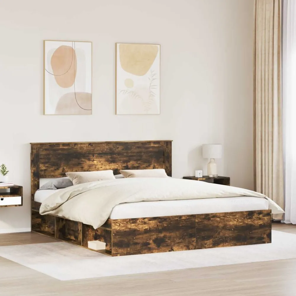 Bedframe 200 x 200 cm Massief grenenhout>vidaXL Discount