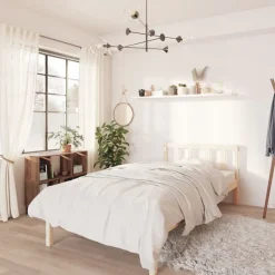 Bedframe massief grenenhout zwart 75x190 cm>vidaXL