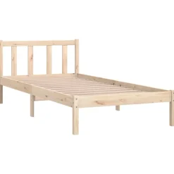 Bedframe massief grenenhout zwart 75x190 cm><noscript><img width=