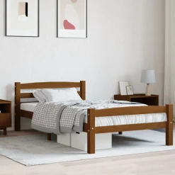Bedframe massief grenenhout 90x200 cm>vidaXL Best
