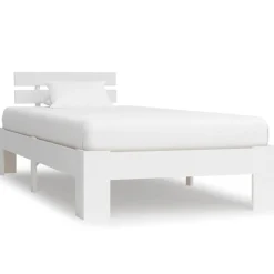 Bedden & Accessoires*vidaXL Bedframe massief grenenhout 90x200 cm Wit