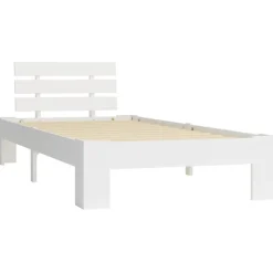 Bedden & Accessoires*vidaXL Bedframe massief grenenhout 90x200 cm Wit