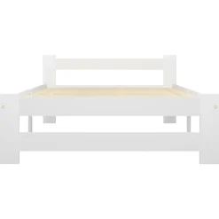 Bedden & Accessoires*vidaXL Bedframe massief grenenhout 90x200 cm Wit