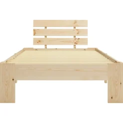Bedden & Accessoires*vidaXL Bedframe massief grenenhout 90x200 cm Lichthout