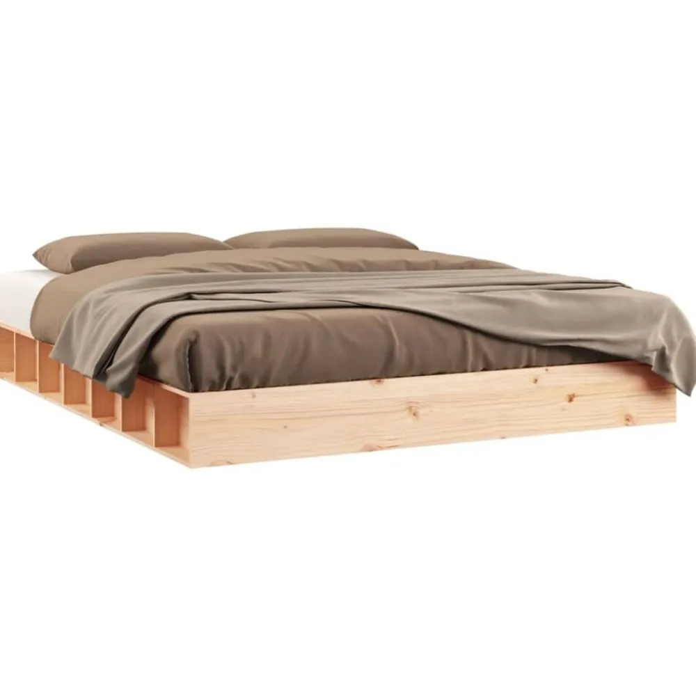 Bedframe massief hout 200x200 cm>vidaXL Discount