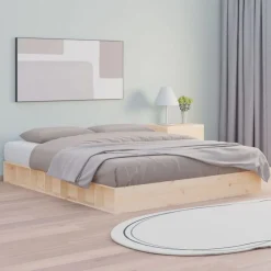 Bedframe massief hout 200x200 cm>vidaXL Discount