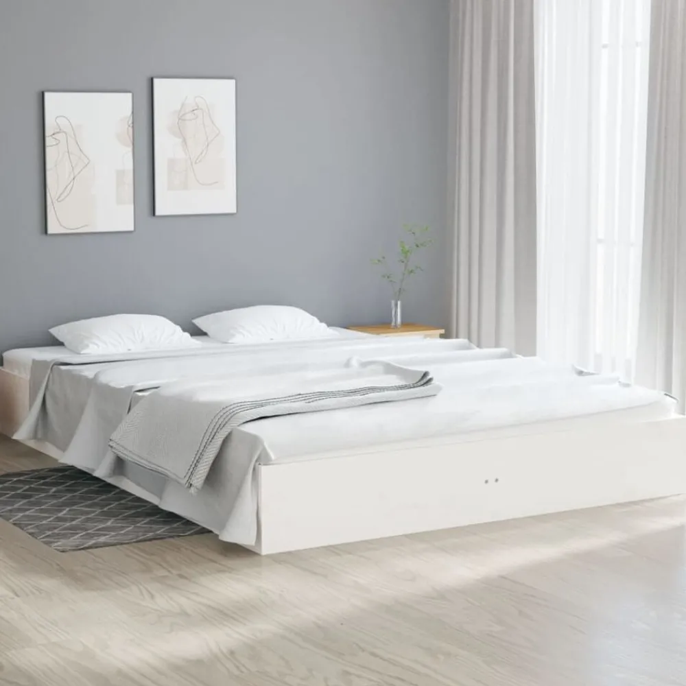Bedframe massief hout 200x200 cm>vidaXL Clearance