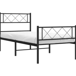Bedframe met hoofd- en voeteneinde metaal 75x190 cm><noscript><img width=