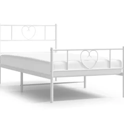 Bedframe met hoofd- en voeteneinde metaal 75x190 cm>vidaXL