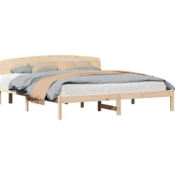 Bedframe met hoofdeinde 200 x 200 cm Massief grenenhout>vidaXL Best