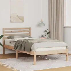 Bedframe met hoofdeinde Bruin 80 x 200 cm Massief grenenhout>vidaXL Best