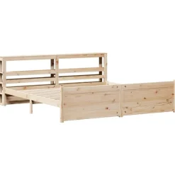 Bedframe met hoofdbord massief grenenhout 200x200 cm><noscript><img width=