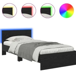 Bedframe met hoofdeinde 100 x 200 cm Bewerkt hout>vidaXL Sale