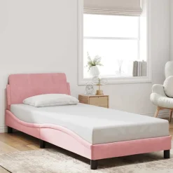 Bedframe met hoofdeinde "Dover" 80x200 cm fluweel>vidaXL New