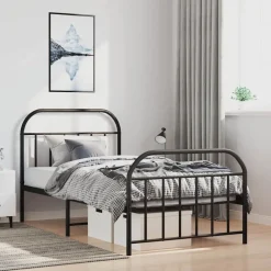 Bedframe met hoofd- en voeteneinde metaal 100x200 cm>vidaXL Sale