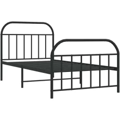 Bedframe met hoofd- en voeteneinde metaal 100x200 cm><noscript><img width=