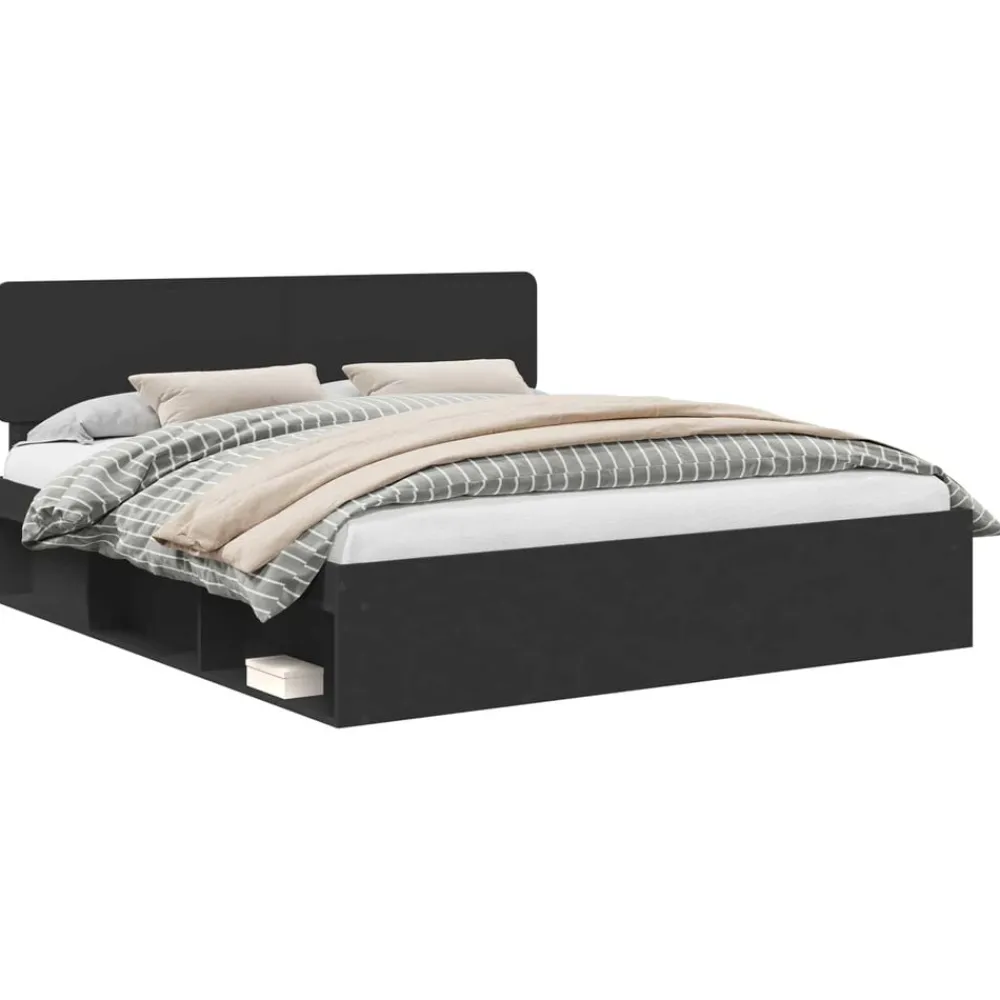 Bedframe met hoofdeinde 200 x 200 cm Massief grenenhout>vidaXL Outlet