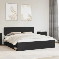 Bedframe met hoofdeinde 200 x 200 cm Massief grenenhout>vidaXL Outlet
