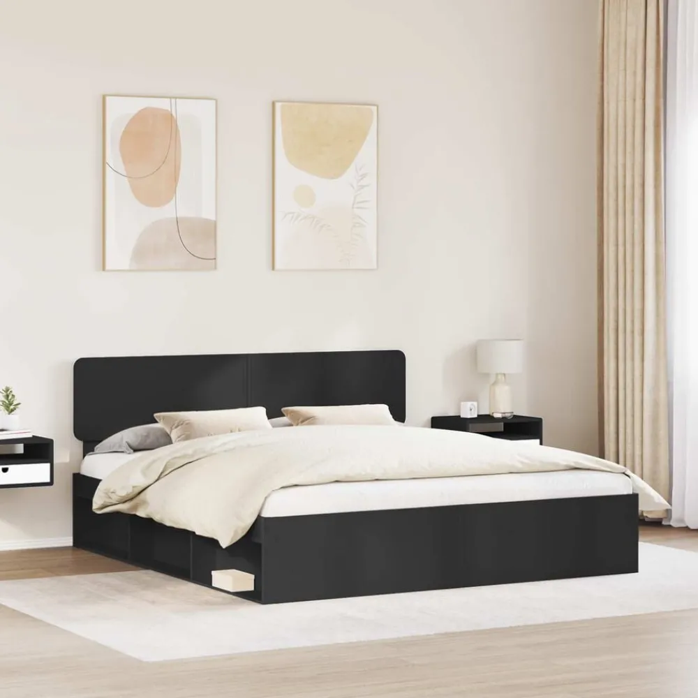 Bedframe met hoofdeinde 200 x 200 cm Massief grenenhout>vidaXL Outlet