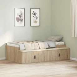Bedframe met lade 90 x 200 cm Bewerkt hout>vidaXL Best