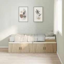 Bedframe met lade 90 x 200 cm Bewerkt hout><noscript><img width=