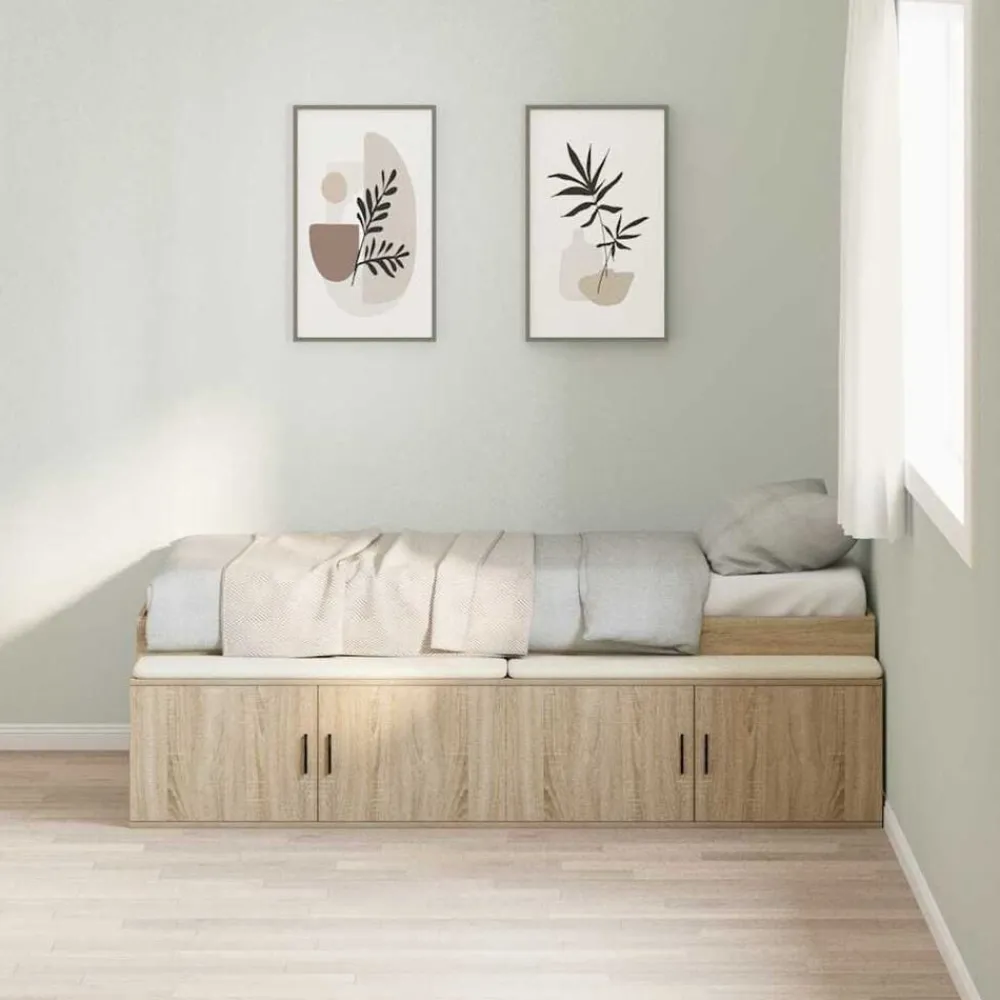 Bedframe met lade 90 x 200 cm Bewerkt hout>vidaXL Best