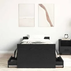 Bedframe met lade 193 x 78 x 50 cm Bewerkt hout><noscript><img width=
