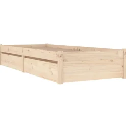 Bedden & Accessoires*vidaXL Bedframe met lades 75x190 cm Naturel