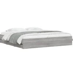 Bedframe met lades bewerkt hout eiken 200x200 cm><noscript><img width=