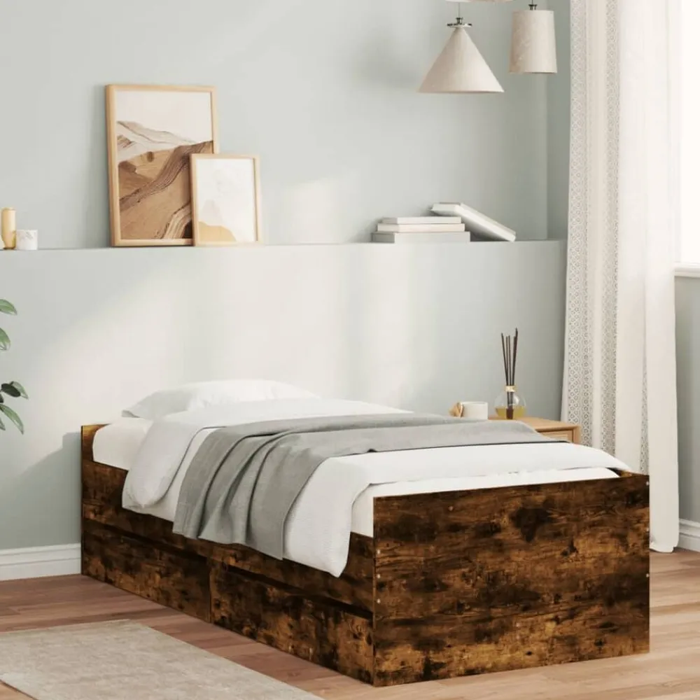Bedframe met lades kleurig 100x200 cm>vidaXL New