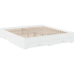 Bedframe met lades bewerkt hout 200x200 cm><noscript><img width=