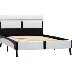 Bedframe met LED kunstleer 90x200 cm><noscript><img width=